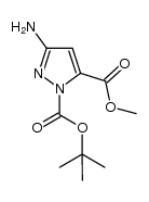 methyl 1-tert-butoxycarbonyl-3-amino-1H-pyrazole-5-carboxylate结构式