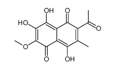 2-Acetyl-4,7,8-trihydroxy-6-methoxy-3-methyl-1,5-naphthalenedione Structure
