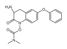 (S)-3-AMINO-2-OXO-6-PHENOXY-3,4-DIHYDROQUINOLIN-1(2H)-YL DIMETHYLCARBAMATE结构式