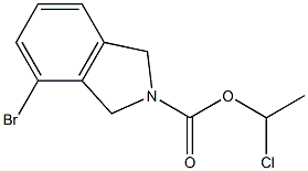 1-chloroethyl 4-bromoisoindoline-2-carboxylate结构式