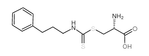 s-[n-(3-phenylpropyl)(thiocarbamoyl)]-l-cysteine Structure