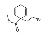 methyl 1-(2-bromoethyl)cyclohexa-2,5-diene-1-carboxylate结构式
