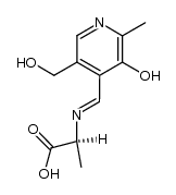 N-(3-hydroxy-5-hydroxymethyl-2-methylpyridin-4-ylmethylidene)-L-α-alanine结构式