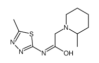 2-(2-methylpiperidin-1-yl)-N-(5-methyl-1,3,4-thiadiazol-2-yl)acetamide结构式