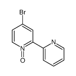 4-bromo-1-oxido-2-pyridin-2-ylpyridin-1-ium结构式