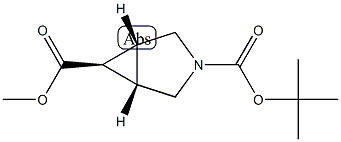 外-3-BOC-3-氮杂双环[3.1.0]己烷-6-羧酸甲酯结构式