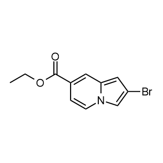 2-溴代吲哚嗪-7-羧酸乙酯结构式