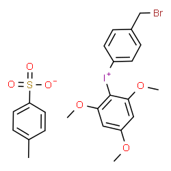 [4-(Bromomethyl)phenyl](2,4,6-trimethoxyphenyl)iodonium p-Toluenesulfonate Structure