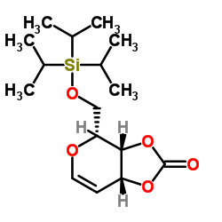 (3aR,4R,7aR)-4-[tri(propan-2-yl)silyloxymethyl]-4,7a-dihydro-3aH-[1,3]dioxolo[4,5-c]pyran-2-one Structure