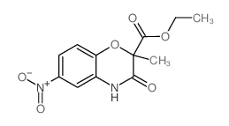Ethyl 3,4-dihydro-2-methyl-6-nitro-3-oxo-2H-1,4-benzoxazine-2-carboxylate结构式