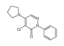 4-chloro-2-phenyl-5-(1-pyrrolidinyl)-3(2H)-pyridazinone结构式