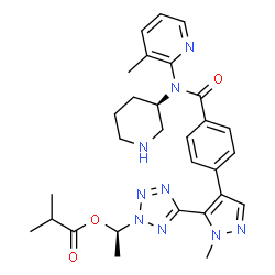 (1R)-1-[5-(1-甲基-4-{4-[(3-甲基吡啶-2-基)] [(3R)-哌啶-3-基]氨基甲酰基]苯基} -1H-吡唑-5 -基)-2H-1,2,3,4-四唑-2-基] 2-甲基丙酸乙酯图片