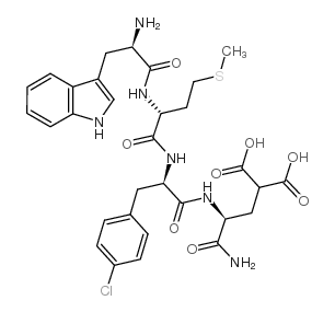 H-D-Trp-D-Met-p-chloro-D-Phe-Gla-NH2结构式