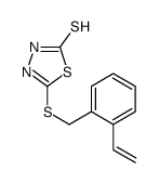 5-[(2-ethenylphenyl)methylsulfanyl]-3H-1,3,4-thiadiazole-2-thione Structure