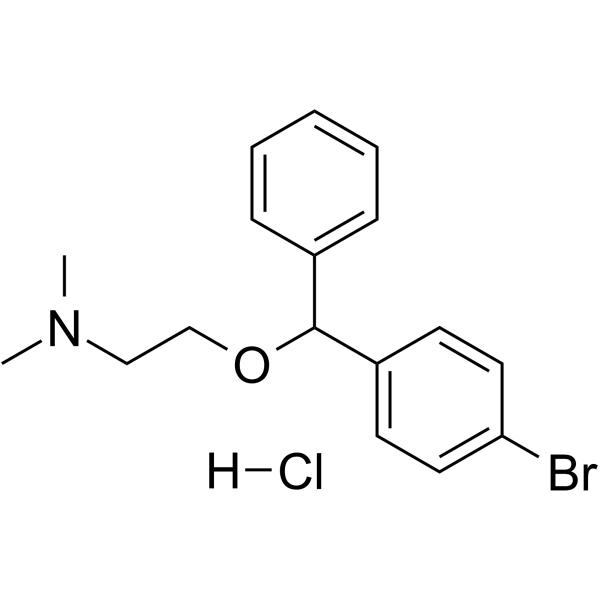 2-[(4-溴苯基)苯基甲氧基]-N,N-二甲基-乙胺盐酸盐结构式