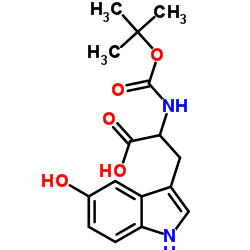 BOC-5-羟基-DL-色氨酸结构式