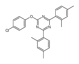 2-(4-chlorophenoxy)-4,6-bis(2,4-dimethylphenyl)-1,3,5-triazine Structure