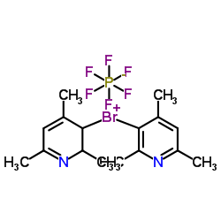 bis(2,4,6-trimethylpyridine)bromonium hexafluorophosphate Structure