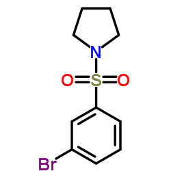 1-((3-溴苯基)磺酰基)吡咯烷结构式