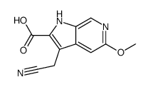 3-(氰基甲基)-5-甲氧基-1氢-吡咯[2,3-C]吡啶-2-甲酸结构式