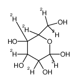 D -葡萄糖-1,2,3,4,5,6,6-d′7′结构式
