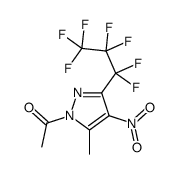 1-ACETYL-3(5)-(HEPTAFLUORO-1-PROPYL)-5(3)-METHYL-4-(NITRO)PYRAZOLE structure