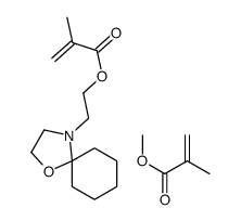 2-甲基-2-丙烯酸甲酯与2-甲基-2-丙烯酸-2-(1-氧杂-4-氮杂-螺环[4,5]癸-4-基)乙酯的聚合物结构式