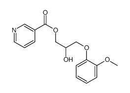 [2-hydroxy-3-(2-methoxyphenoxy)propyl] pyridine-3-carboxylate Structure