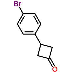 3-(4-溴苯基)环丁酮结构式