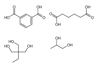 1,3-苯二羧酸与2-乙基-2-(羟甲基)-1,3-丙二醇、己二酸和1,2-丙二醇的聚合物结构式
