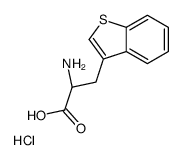 (S)-2-氨基-3-(1-苯并噻吩-3-基)丙酸盐酸结构式