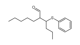 2-(1-phenylthiobutyl)heptanal结构式