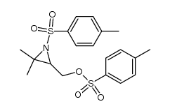 (3,3-dimethyl-1-tosylaziridin-2-yl)methyl 4-methylbenzenesulfonate结构式