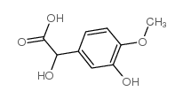 4-羟基-3-甲氧基苦杏仁酸结构式