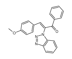 (Z)-2-(benzotriazol-1-yl)-3-(4-methoxyphenyl)-1-phenyl-2-propen-1-one结构式