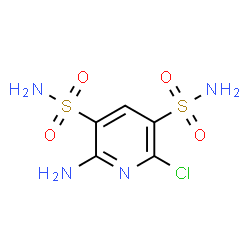 2-AMINO-6-CHLOROPYRIDINE-3,5-DISULFONAMIDE Structure
