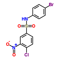 N-(4-Bromophenyl)-4-chloro-3-nitrobenzenesulfonamide结构式