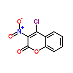 4-chloro-3-nitro-chromen-2-one Structure