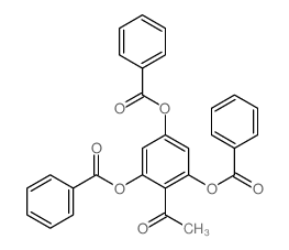 (2-acetyl-3,5-dibenzoyloxy-phenyl) benzoate结构式