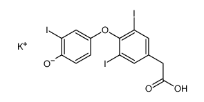 potassium,2-[4-(4-hydroxy-3-iodophenoxy)-3,5-diiodophenyl]acetate Structure
