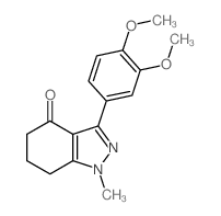 3-(3,4-dimethoxyphenyl)-1-methyl-6,7-dihydro-5H-indazol-4-one结构式