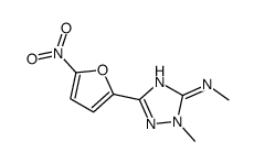 N,2-dimethyl-5-(5-nitrofuran-2-yl)-1,2,4-triazol-3-amine结构式