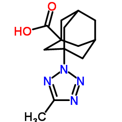 3-(5-Methyl-2H-tetrazol-2-yl)-1-adamantanecarboxylic acid Structure