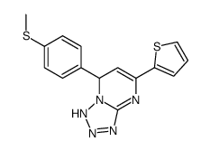 1,7-二氢-7-[4-(甲基硫代)苯基]-5-(2-噻吩)-四唑并[1,5-a]嘧啶结构式