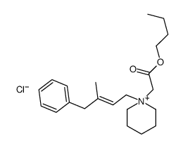 butyl 2-[1-[(E)-3-methyl-4-phenylbut-2-enyl]piperidin-1-ium-1-yl]acetate,chloride结构式