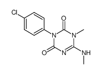 3-(4-chloro-phenyl)-1-methyl-6-methylamino-1H-[1,3,5]triazine-2,4-dione Structure