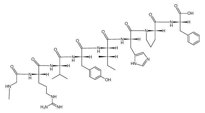 (Sar1)-Angiotensin II结构式