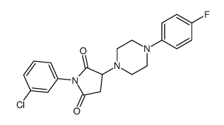 1-(3-chlorophenyl)-3-[4-(4-fluorophenyl)piperazin-1-yl]pyrrolidine-2,5-dione结构式