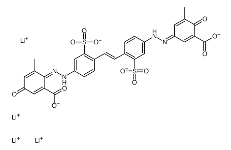 tetralithium 5,5'-[vinylenebis[(3-sulphonato-4,1-phenylene)azo]]bis[3-methylsalicylate] Structure