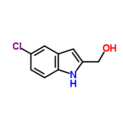 (5-氯-1H-吲哚-2-基)甲醇结构式
